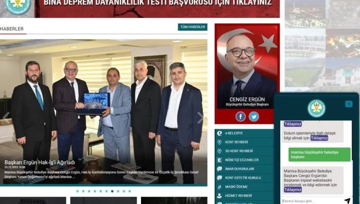 Manisa Büyükşehre yapay zeka asistan desteği | Sohbet asistanı geliştirildi